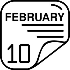 February 10 Calender Icon