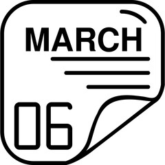 March 6 Calender Icon
