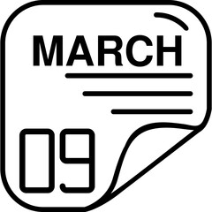 March 9 Calender Icon