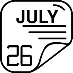 July 26 Calender Icon