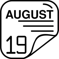 August 19 Calender Icon