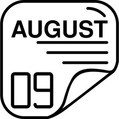 August 9 Calender Icon