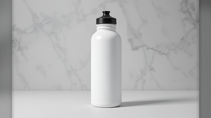 Blank 20 oz. Bicycle Bottle With finger gripe mockup template design white background