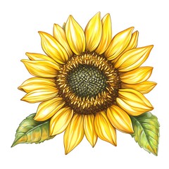 Sunflower isolated on white background