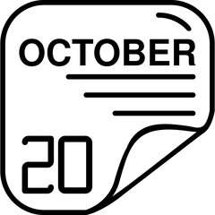 October 20 Calender Icon
