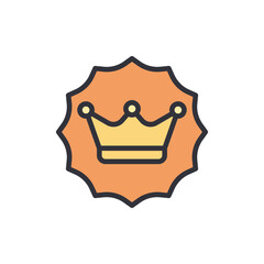 Royal Crown Emblem Displaying Authority And Elegance In Ornamental Style