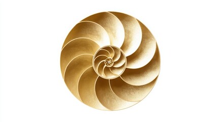 Obraz premium Beautiful golden spiral illustrating the concept of the golden ratio in nature and design as a visual element
