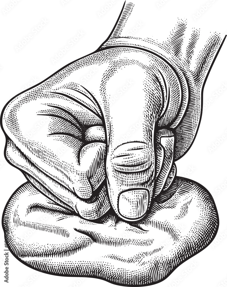 Poster two hands gesture emphatically with curved fingers conveying a strong expression.