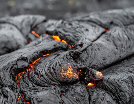 Macro texture solidified lava crust layered ()