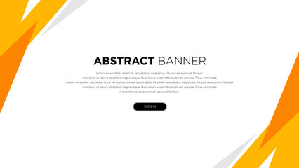 FLAT YELLOW ORANGE ABSTRACT BANNER DESIGN FOR BUSINESS