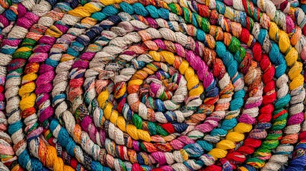 Colorful Twisted Fabric Spiral Textile Background