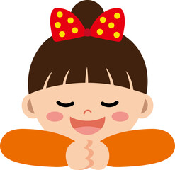 기도하는 여자 어린이