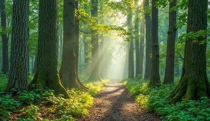 Obraz premium Deep Forest Path