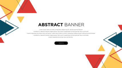 Abstract Background Triangle red blue yellow color for your business