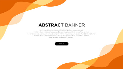 Simple white orange wave background for business