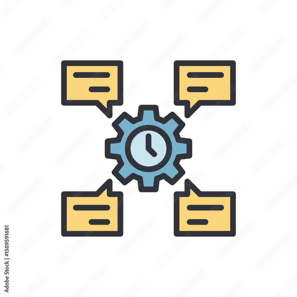 Poster time management and project communication in a collaborative system