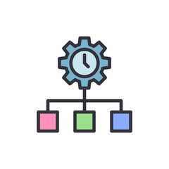 Abstract Illustration Representing Timed Workflow And Productivity Management