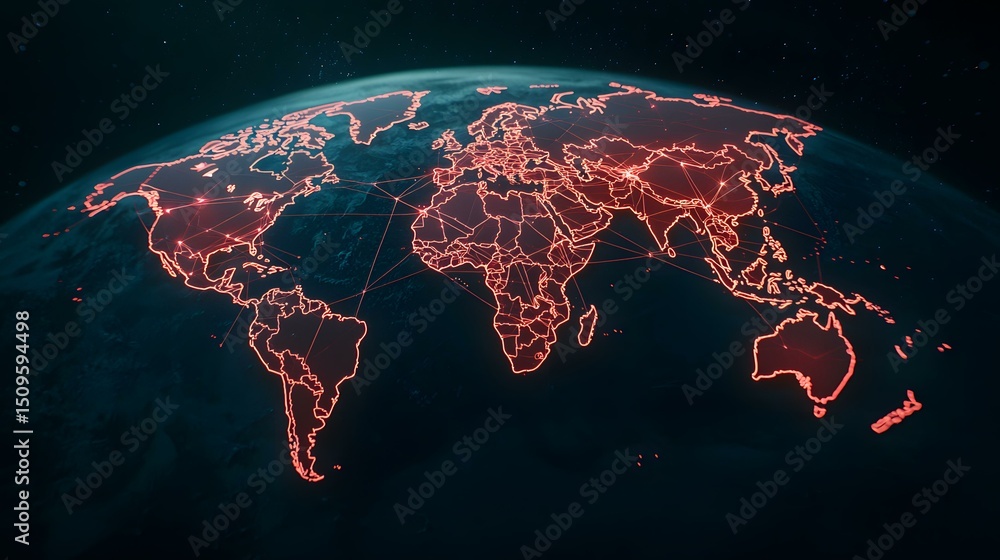 Aufkleber the image shows a dark-blue depiction of planet earth, with the outlines of countries and continents