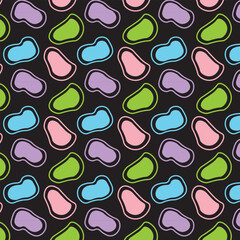 Pastel colorful abstract geometric seamless pattern for fabric design, textile.
