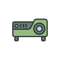 Isolated Projector Illustration Ideal For Cinematic Experience Presentation