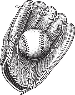 baseball glove holding baseball clip art preview