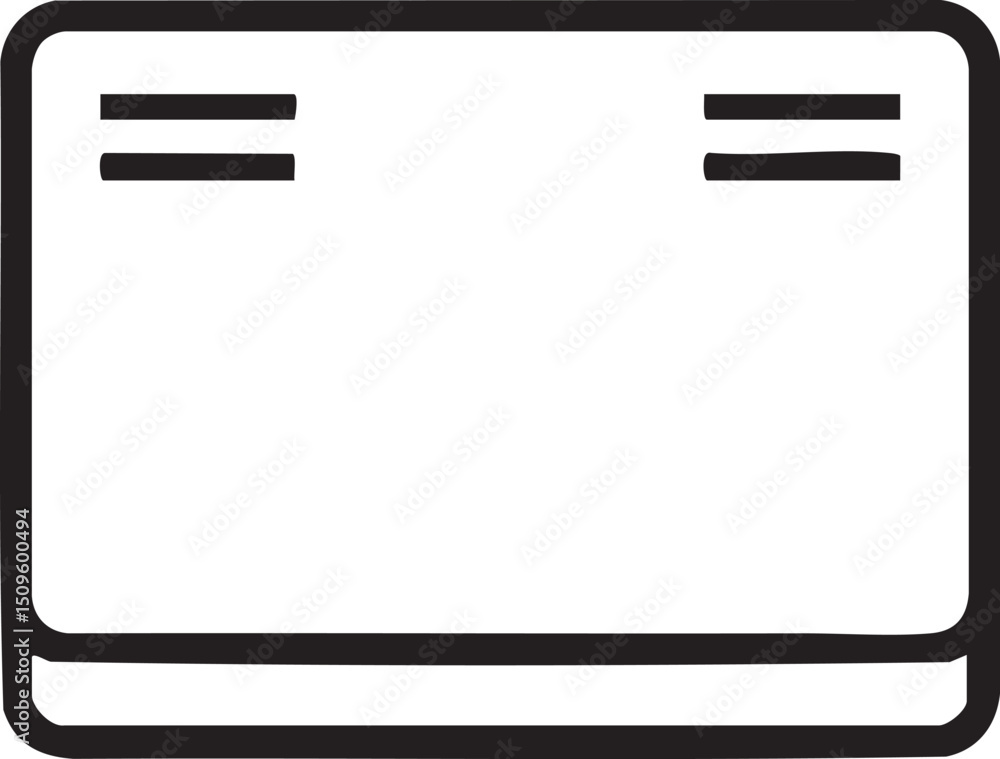 Poster simple open white card is displayed horizontally.