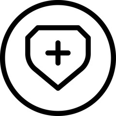 shield illustration on a white background        