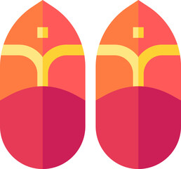 slippers illustration on a white background       