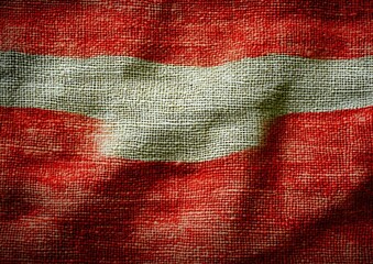 Rippled Flag, Red and White
