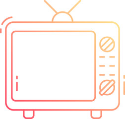 television illustration on a white background       