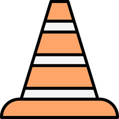 traffic cone illustration on a white background       
