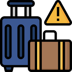 travel warning illustration on a white background        