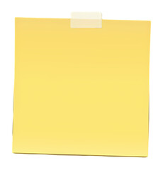 Yellow sticky note taped on the surface
