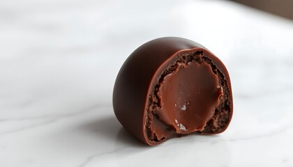 piece of chocolate with a bite taken out of it