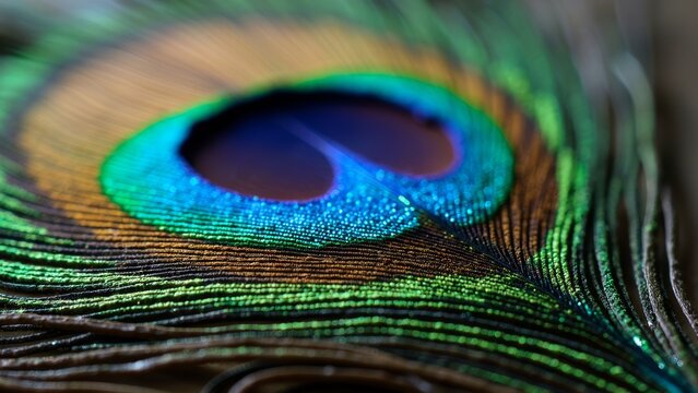 Peacock feather eye like pattern