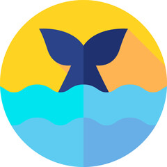 whale illustration on a white background        