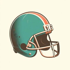 Fototapeta premium Retro football helmet illustration - works well for marketing materials