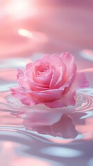 Digital technology Pink rose milk Flow swirl illustration poster background