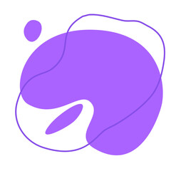 Liquid organic blob curve background abstract shape frame. Doodle abstract liquid blob, wavy different form.
