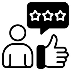 Rating outline mixed icon