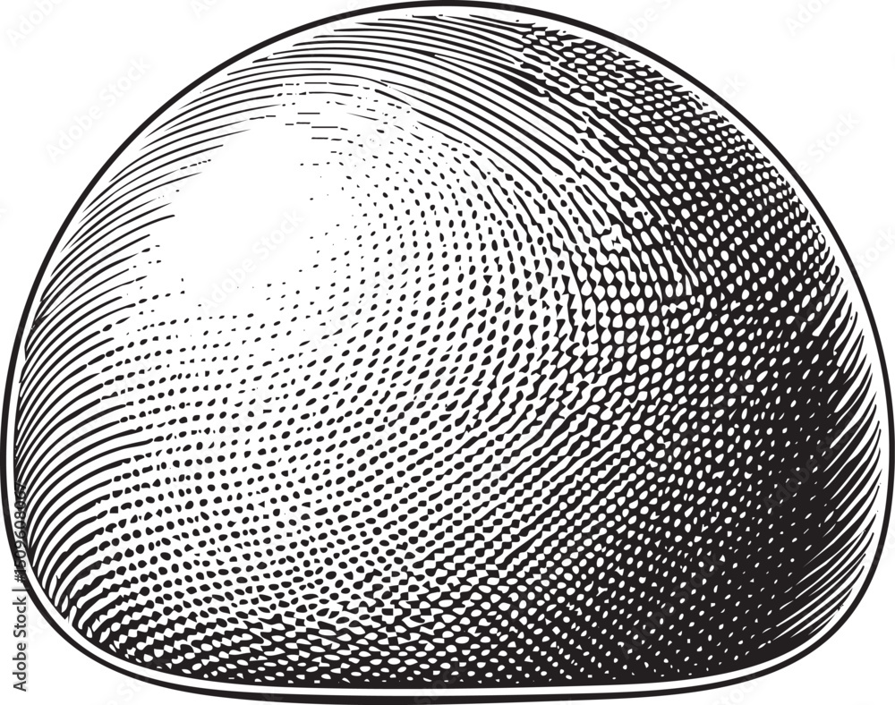 Poster smooth rounded sphere dominates the with a textured surface.