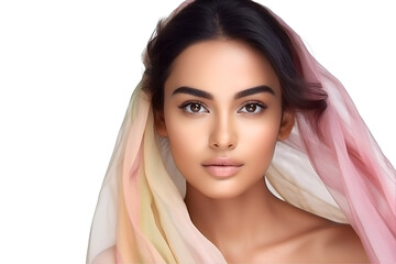 A Naturally Beautiful Woman with Fresh Glowing Skin and Soft Flowing Hair Reflecting Elegance Confidence and the Pure Essence of Modern Grace

