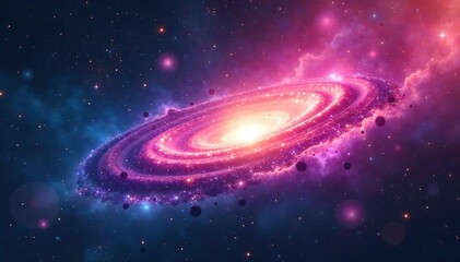 A swirling nebula in deep space, ethereal and otherworldly, radiating mystical energy with vibrant cosmic dust and light Perfect for fantasy, sci-fi, and spiritual projects , energy, interstellar