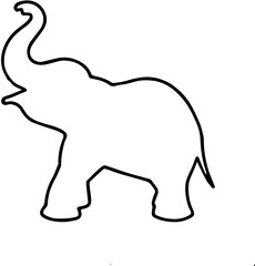 elephant vector illustration black and white