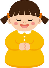 기도하는 여자 어린이