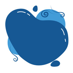 Abstract organic liquid shapes colorful. Irregular fluid flat shapes. Random wavy oval spots and curvy elements.