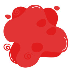 Abstract organic liquid shapes colorful. Irregular fluid flat shapes. Random wavy oval spots and curvy elements.