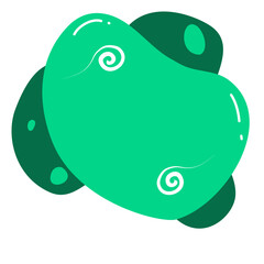 Abstract organic liquid shapes colorful. Irregular fluid flat shapes. Random wavy oval spots and curvy elements.