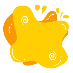 Abstract organic liquid shapes colorful. Irregular fluid flat shapes. Random wavy oval spots and curvy elements.