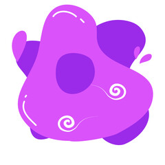 Abstract organic liquid shapes colorful. Irregular fluid flat shapes. Random wavy oval spots and curvy elements.